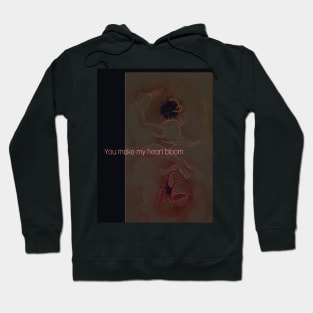 Aesthetic flowers neon valentine's Day gifts for loved romantic make my heart Bloom Hoodie